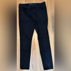 Women's American Eagle Black Hi-Rise Jegging Jeans Size 14 Long